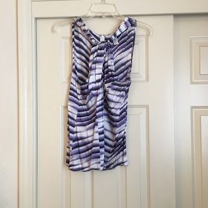 Caché Purple Silk Top Size Large